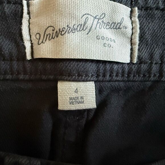 NWT Universal Thread Women's 4 Black Sailor Wide Leg Jeans High Rise - Picture 7 of 10
